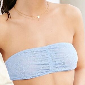 Kimchi Blue Urban Outfitters Light Blue Lace Bandeau M